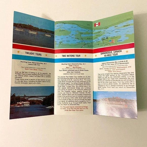 Vintage 1000 Island Uncle Sam Boat Tour Alexandria Bay NY Travel Guide Brochure - Picture 7 of 12